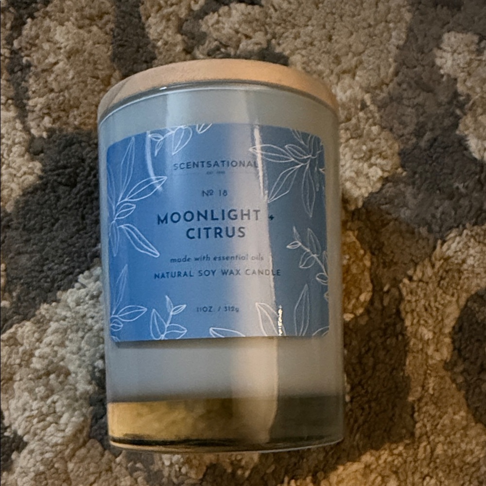 Scentsational Moonlight Citrus Soy Wax Candle - White